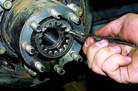 Replacement and adjustment of rear wheel bearings of a Gazelle