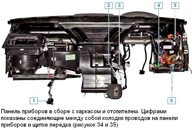 Снятие и установка панели приборов автомобиля Лада Гранта