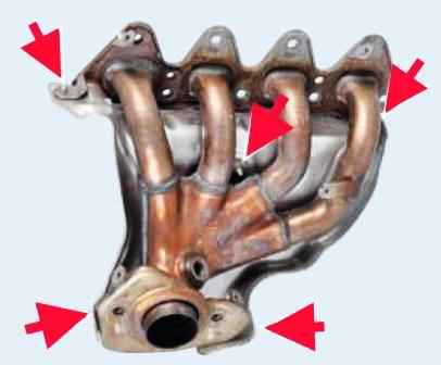 Replacing the K4M engine exhaust manifold gasket