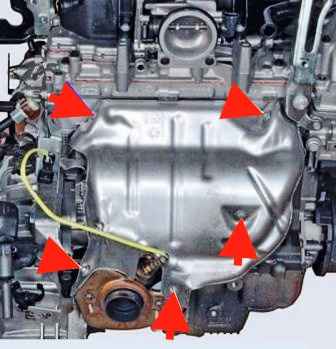 Замена прокладки выпускного коллектора двигателя К4М