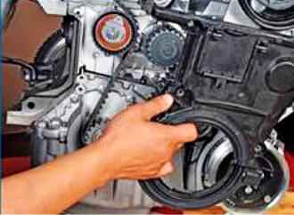 Replacing the timing belt of the K4M engine of the Lada Largus car