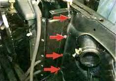 Снятие радиатора и редукционного клапана маслосистемы УАЗ Патриот