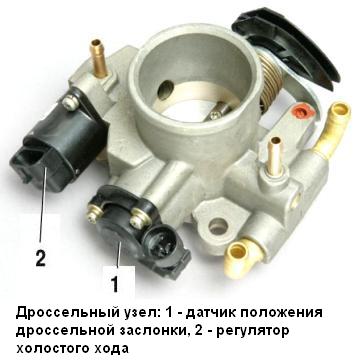 Снятие корпуса дроссельной заслонки автомобиля ВАЗ-2107-20
