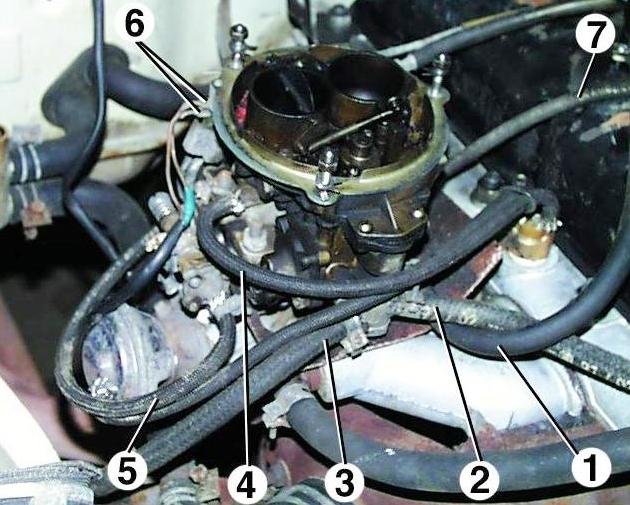 Replacing the carburetor K-151, K-151D