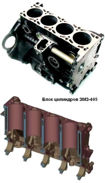 Repair of the cylinder block of the ZMZ-405 engine