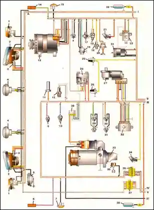 Схема электрооборудования автомобиля ЗИЛ - 5301