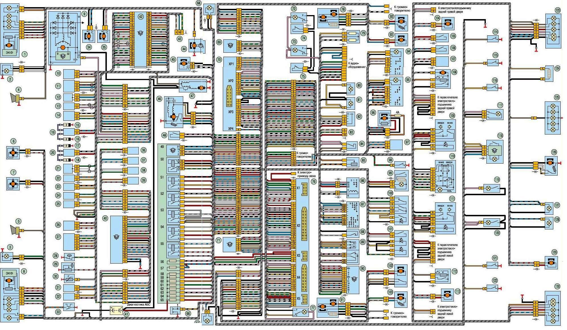 Схема электрооборудования UAZ Patriot выпуска с 2007 г