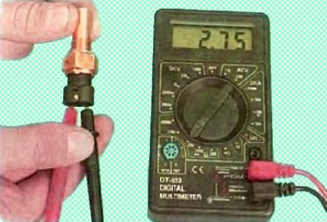 Проверка датчика температуры охлаждающей жидкости
