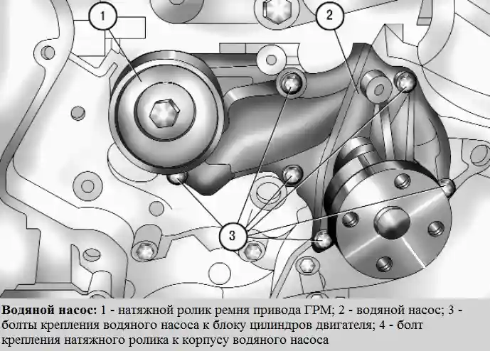 Замена водяного насоса Ford Focus