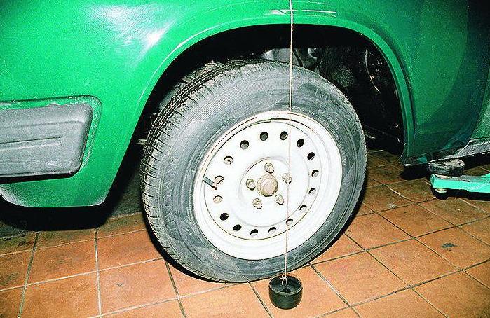 Регулировка углов установки и сходимости передних колес автомобиля «Волга» 