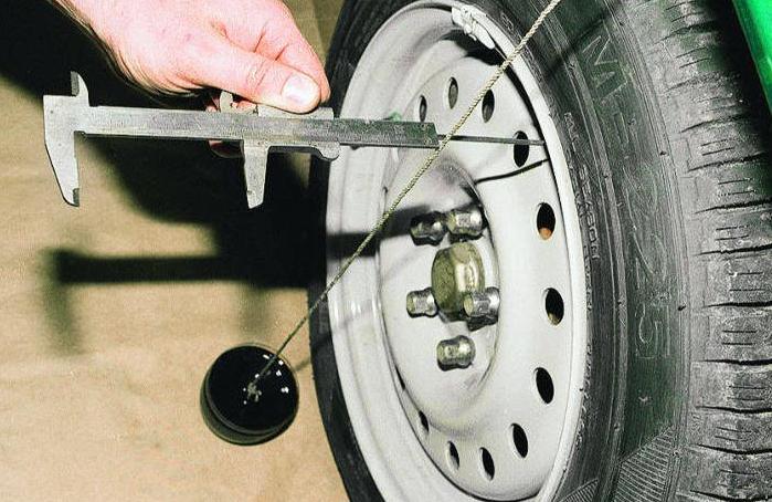 Регулировка углов установки и сходимости передних колес автомобиля «Волга» 