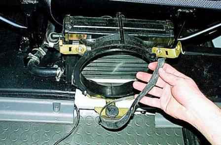 Repair of additional heater of Gazelle car