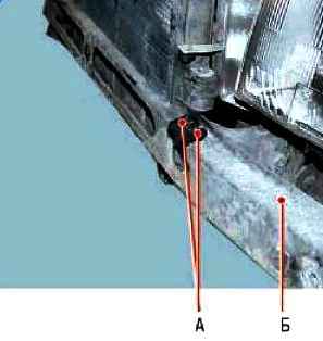 Aus- und Einbau des vorderen Stoßfängers und der Stoßfängerverstärkung von ein Gazelle-Auto