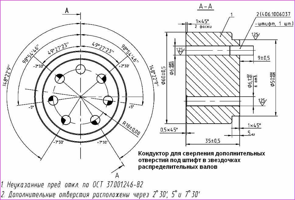 Überprüfung und Korrektur der Gasverteilungsphasen von die ZMZ-405-Engine