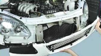 Extracción e instalación del panel frontal inferior del automóvil Gazelle