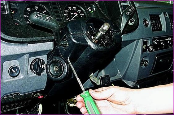 Removing, adjusting the Gazelle steering column