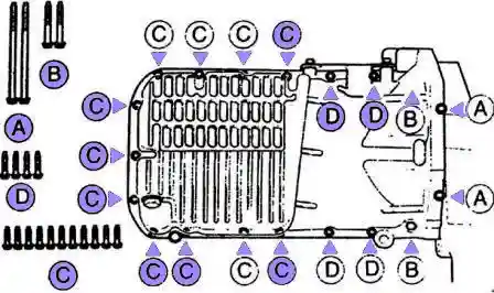 Установите масляный поддон и закрепите болтами