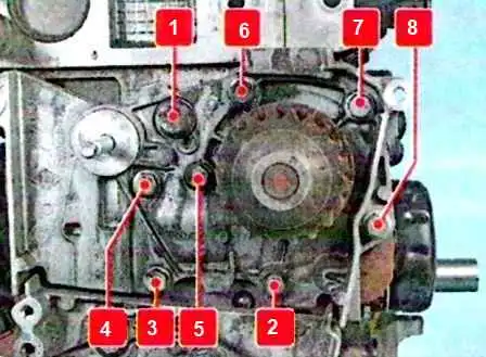 Как снять помпу двигателя К4М