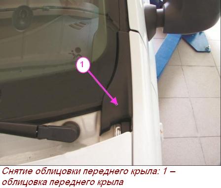 Снятие и установка переднего крыла автомобиля Лада Ларгус
