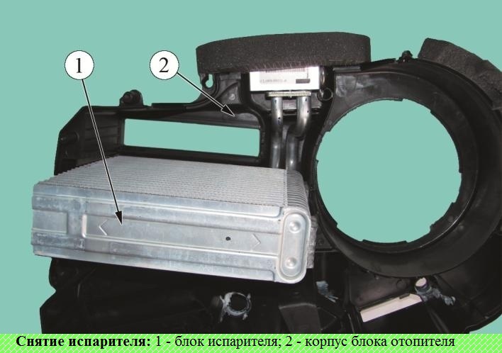Снятие и установка испарителя кондиционера автомобиля Лада Ларгус