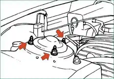 Зняття та ремонт амортостійки Кіа Магентіс Зняття та ремонт амортостійки Кіа Магентіс