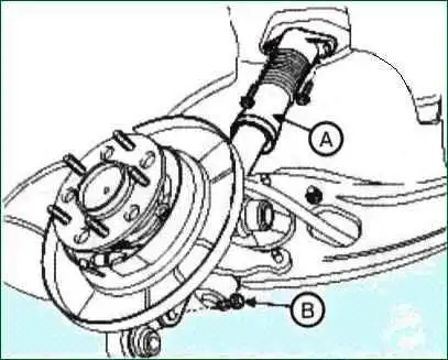 Ersatz des hinteren Stoßdämpfers Kia Magentis