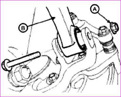 Removal and repair of the hub and trunnion of the rear axle of Kia Magentis and Optima