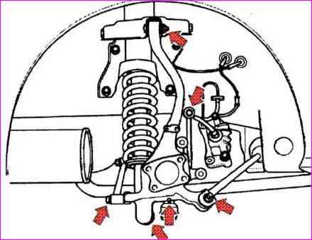 Removal and repair of the hub and trunnion of the rear axle of Kia Magentis and Optima