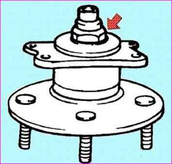 Removal and repair of the hub and trunnion of the rear axle of Kia Magentis and Optima