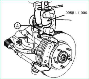 Kia Magentis front wheel brake repair
