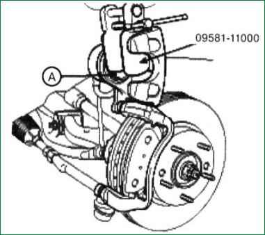 Ремонт тормозного механизма передних колес автомобиля Киа Магентис