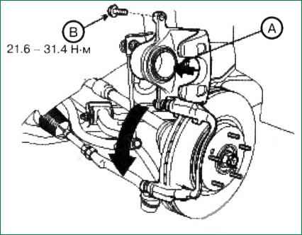 Kia Magentis front wheel brake repair