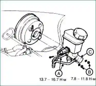 Як замінити головний гальмівний циліндр гальм Кіа Магентіс