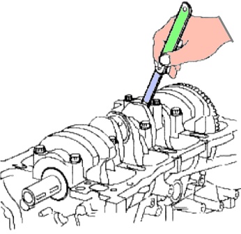 Проверка осевого зазора шатуна двигателя G4KD и G4KE 