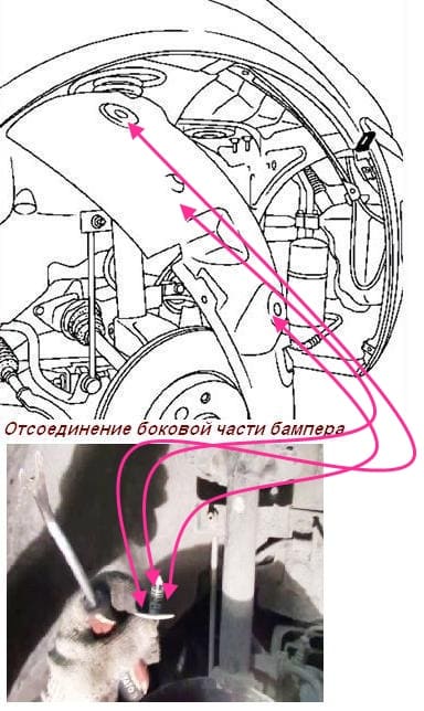 How to remove and install front bumper of Renault Megan 2