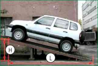 Niva Chevrolet parking brake adjustment