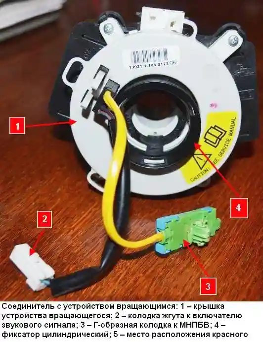 Снятие и установка деталей системы надувных подушек безопасности автомобиля Лада Приора