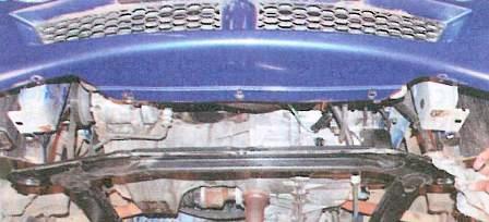 Remove the front bumper mountings from the subframe