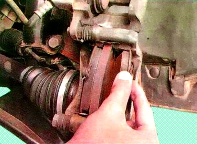 Replacing Renault Logan front wheel brake pads