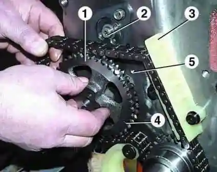 Replacement of chains and gears of the gas distribution mechanism ZMZ-409