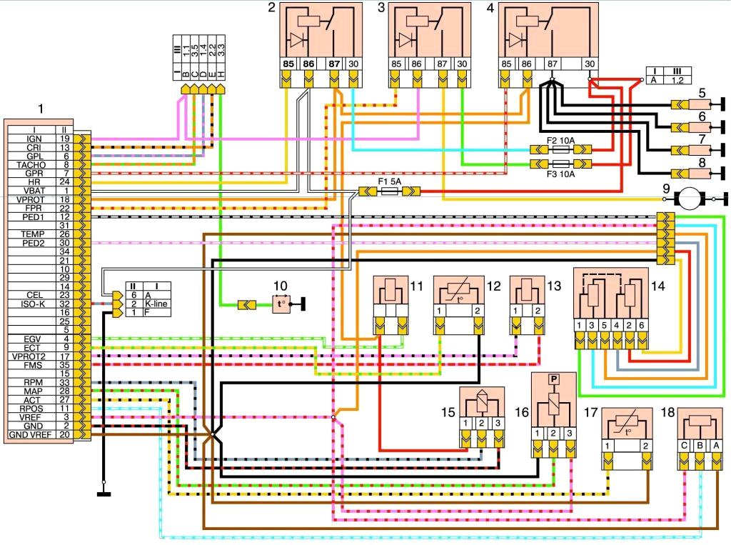 Схема системы управления двигателя ГАЗ-560