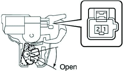 Prueba de interruptor de cerradura de puerta de Toyota Camry
