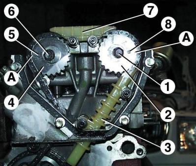 Replacement of chains and gears of the gas distribution mechanism