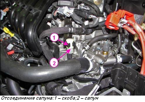 Как снять КПП JH3 с двигателем H4M автомобиля Лада Веста