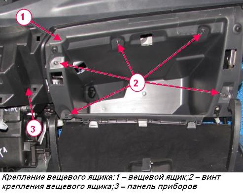 Снятие и установка панели приборов автомобиля Лада Хрей