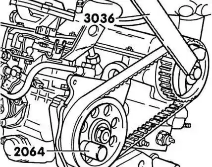Вывинтить болт крепления, снять приводную шестерню и зубчатый ремень ТНВД