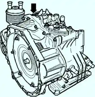 Местоположение буквенного обозначения АКПП