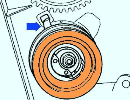 Правильность посадки натяжного ролика
