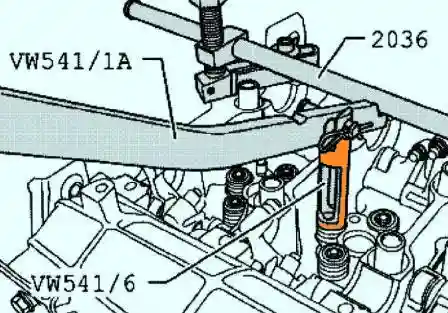 Снятие пружины клапана 