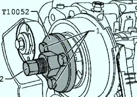 Установка съемника на ступицу 